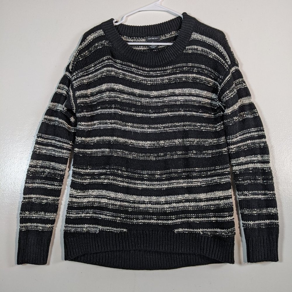 Calvin Klein Knit Sweater Grey and Black Women's M